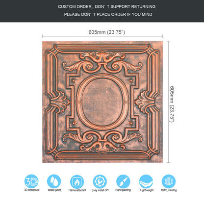 10tiles/lot Stylish Faux Tin Ceiling Tiles for Restaurants, Cafés, Hotels and Luxury Interiors PL15