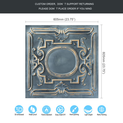 10tiles/lot Vintage Ceiling Panels for Guesthouses, Heritage Hotels and Classic Interior Styles PL15
