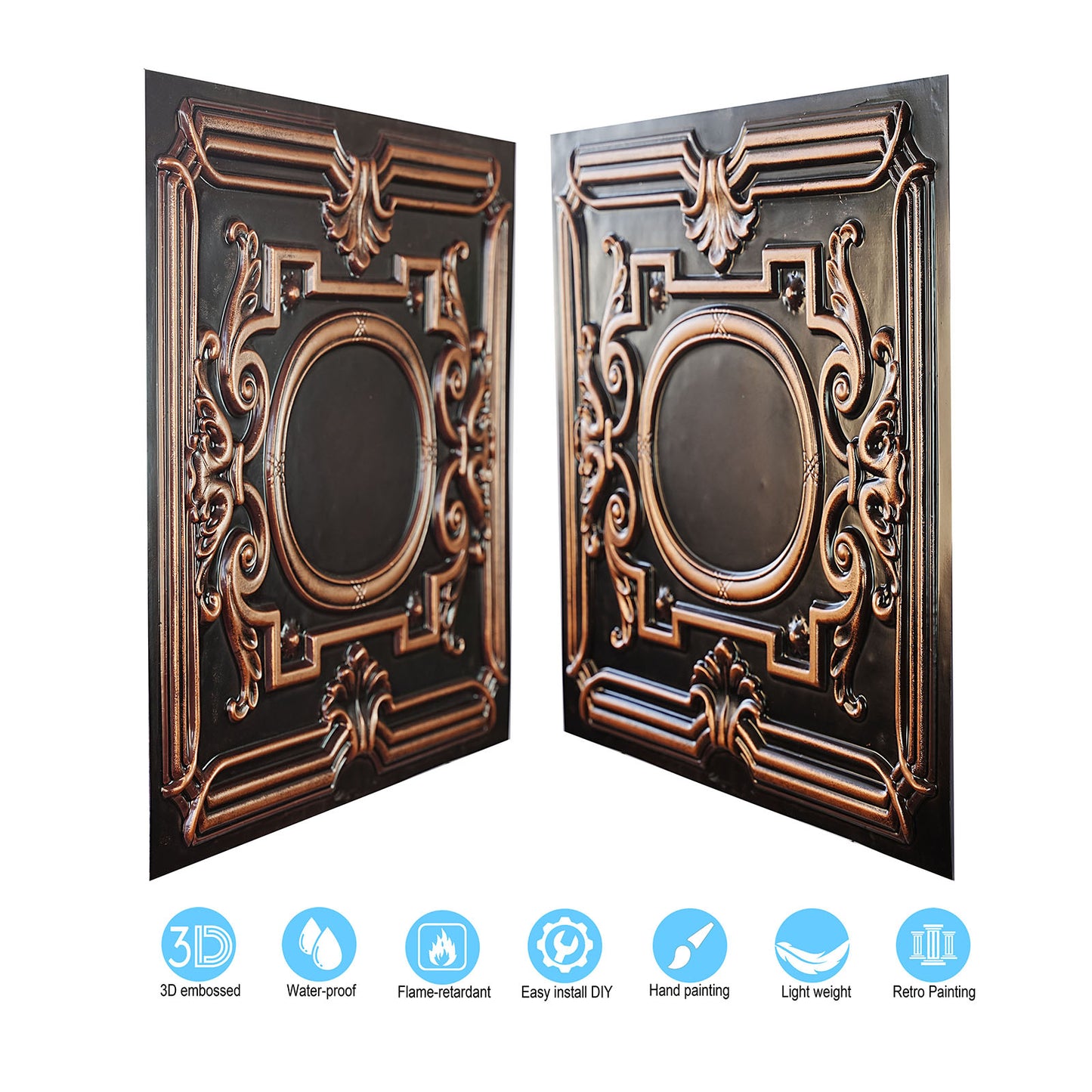 10tiles/lot Antique Tin Ceiling Tiles for Vintage Restaurants, Guesthouses and Elegant Hotel Suites PL15