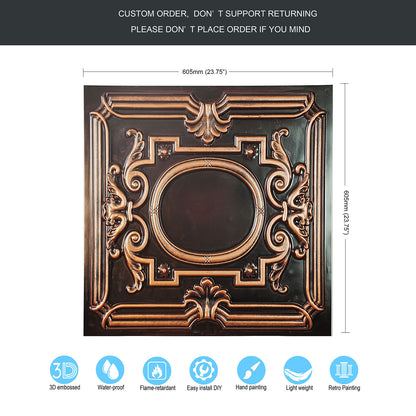 10tiles/lot Antique Tin Ceiling Tiles for Vintage Restaurants, Guesthouses and Elegant Hotel Suites PL15