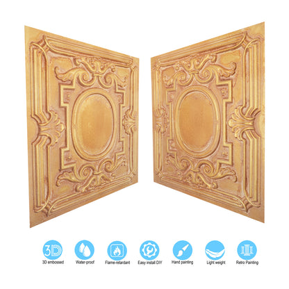 10tiles/lot Stylish Faux Tin Ceiling Tiles for Restaurants, Cafés, Hotels and Luxury Interiors PL15