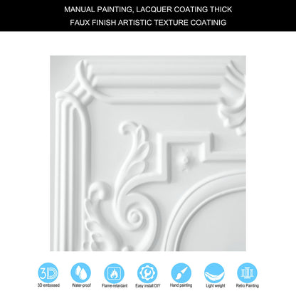 10tiles/lot 3D Ceiling Tiles for Modern Bedrooms, Kitchens, Cafés and Creative Interior Spaces PL15