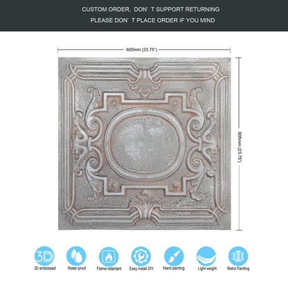 10tiles/lot Vintage Ceiling Panels for Guesthouses, Heritage Hotels and Classic Interior Styles PL15