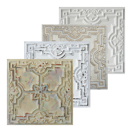 10tiles/lot Glue-Up Ceiling Tiles for Kitchen Renovations, Coffee Shops and Light-Luxury Spaces PL16