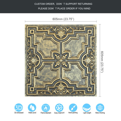 10tiles/lot Artistic Ceiling Tiles for Libraries, Museums, Craft Studios and Cultural Interiors PL16