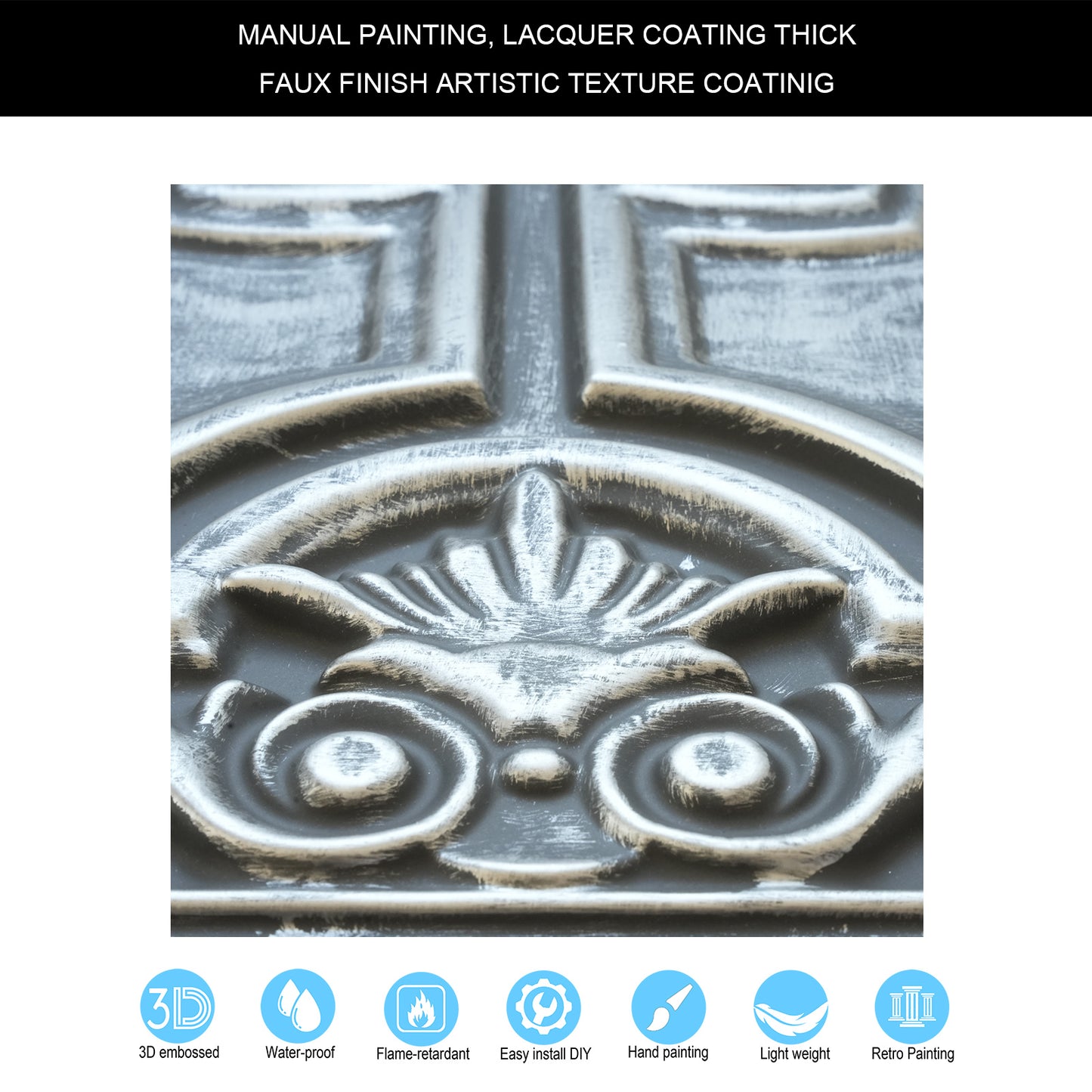 10tiles/lot Artistic Ceiling Tiles for Libraries, Museums, Craft Studios and Cultural Interiors PL16