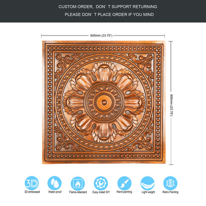 10tiles/lot Drop-In Tin Ceiling Tiles for Restaurants, Bars, Meeting Rooms and Retail Spaces PL17