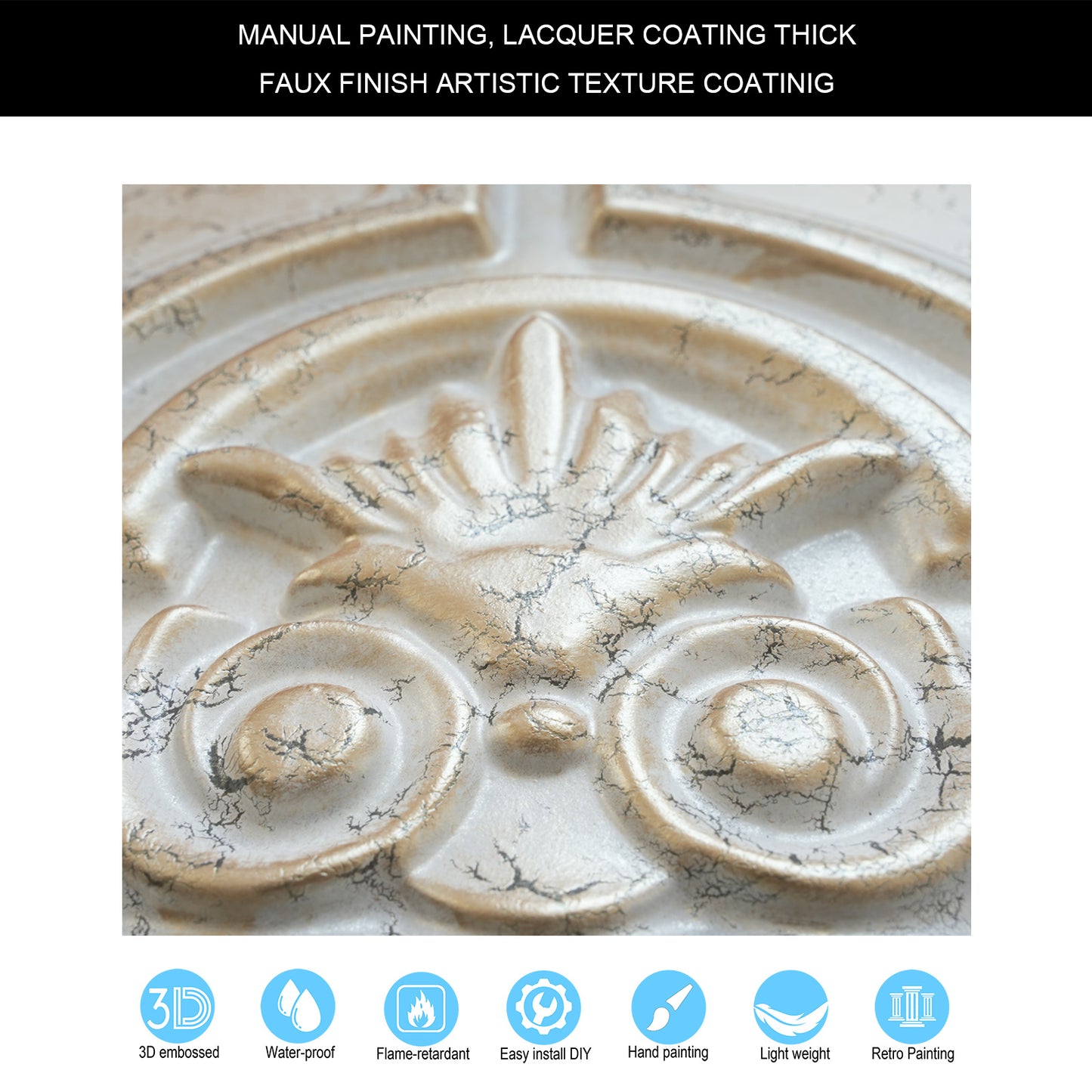 10tiles/lot Glue-Up Ceiling Tiles for Kitchen Renovations, Coffee Shops and Light-Luxury Spaces PL16