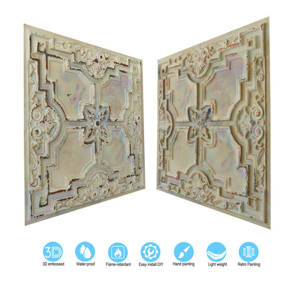 10tiles/lot Glue-Up Ceiling Tiles for Kitchen Renovations, Coffee Shops and Light-Luxury Spaces PL16