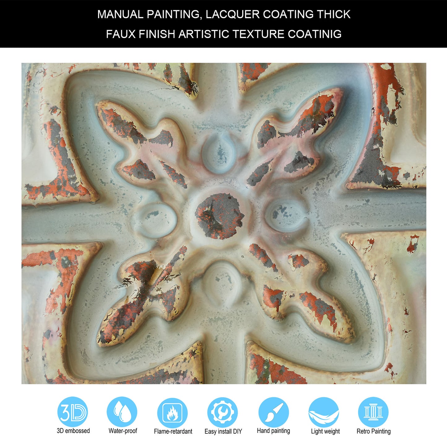 10tiles/lot Glue-Up Ceiling Tiles for Kitchen Renovations, Coffee Shops and Light-Luxury Spaces PL16