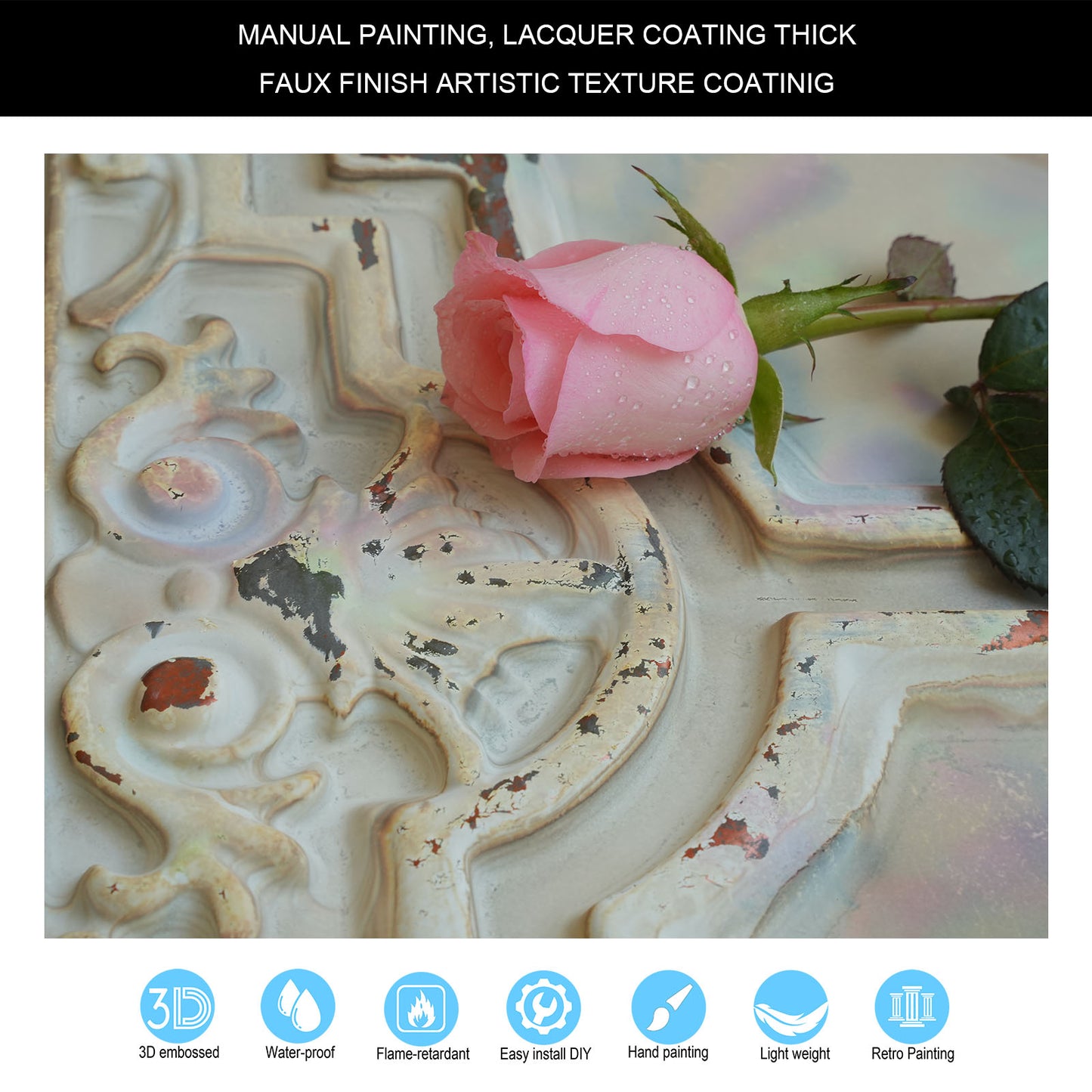 10tiles/lot Glue-Up Ceiling Tiles for Kitchen Renovations, Coffee Shops and Light-Luxury Spaces PL16