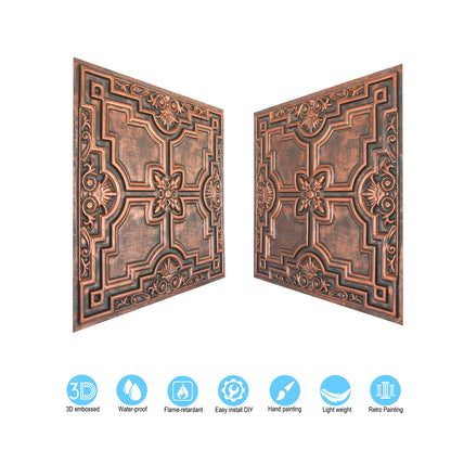10tiles/lot Embossing Ceiling Tiles for Boutique Restaurants, Premium Lounges and Luxury Hotels PL16