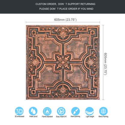 10tiles/lot Embossing Ceiling Tiles for Boutique Restaurants, Premium Lounges and Luxury Hotels PL16