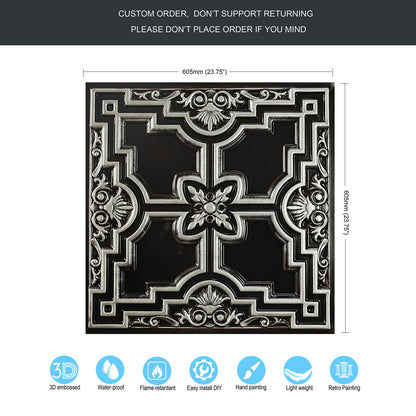 10tiles/lot Aged Ceiling Tiles for Rustic Coffee Shops, Wine Cellars and Retro-Style Spaces PL16