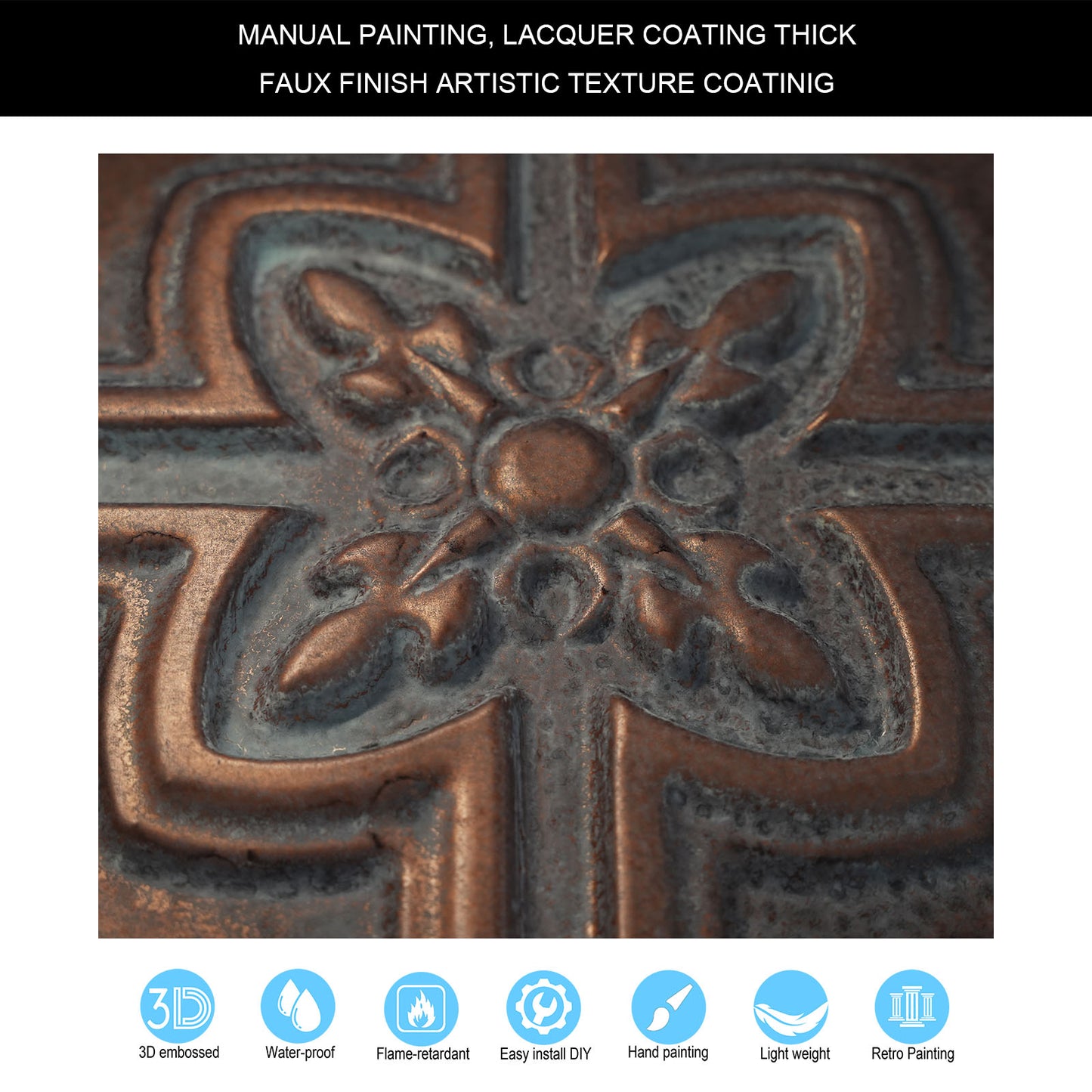 10tiles/lot Aged Ceiling Tiles for Rustic Coffee Shops, Wine Cellars and Retro-Style Spaces PL16