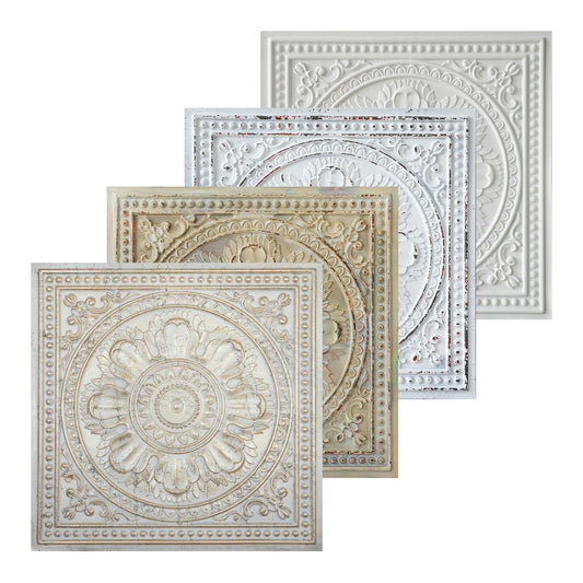 10tiles/lot Decorative Ceiling Tiles for Luxury Hotels, Villas, Salons and High-End Interiors PL17