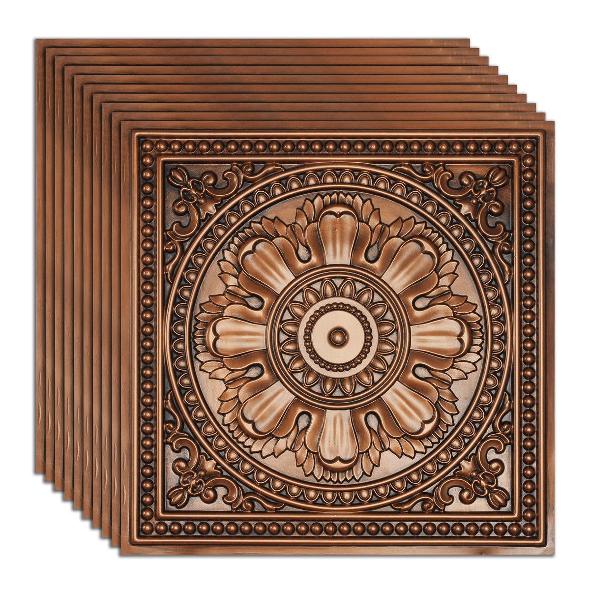 PAINTSDECOR PL17 Aged copper PVC ceiling tile product detail