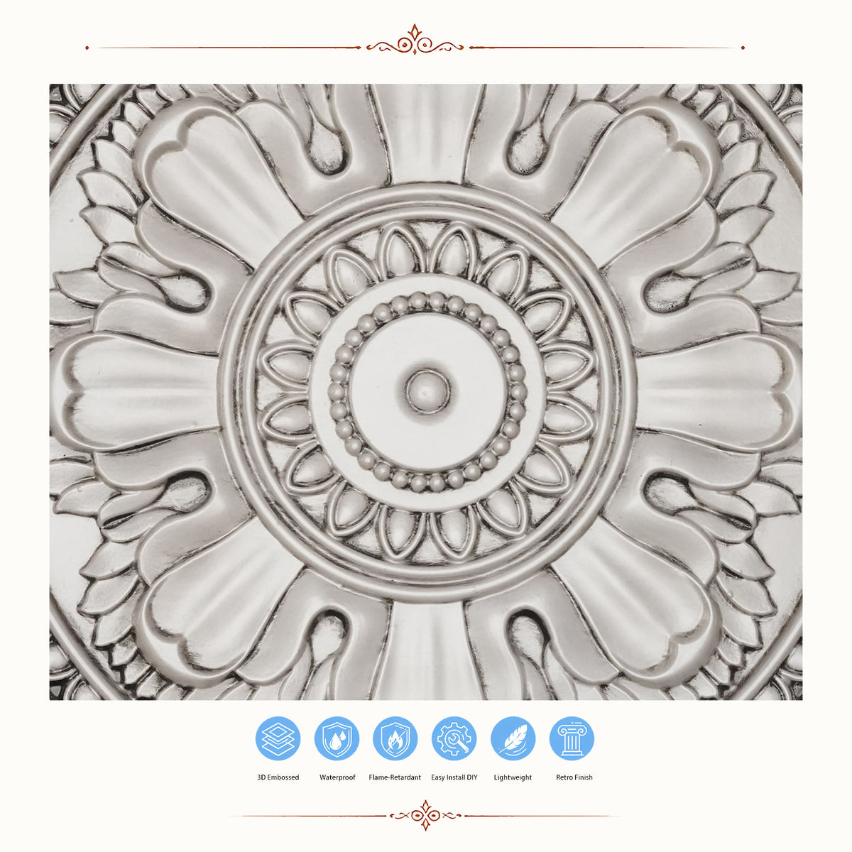 PAINTSDECOR PL17 Aged white PVC ceiling tile product detail