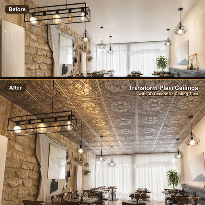PAINTSDECOR PL17 Aged white PVC ceiling tile product detail