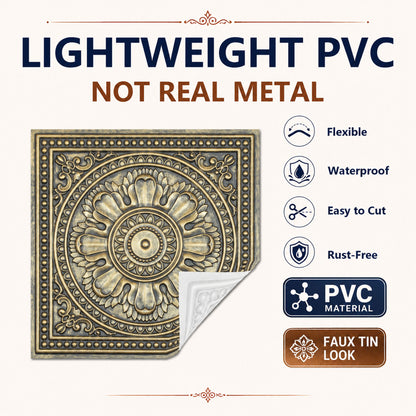PAINTSDECOR PL17 Ancient gold PVC ceiling tile product detail