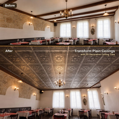PAINTSDECOR PL17 Antique tin PVC ceiling tile product detail