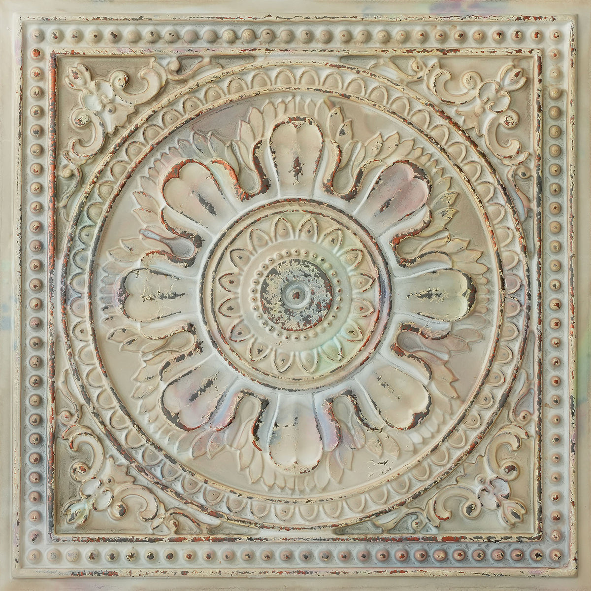PAINTSDECOR PL17 Distress crack multicolor white PVC ceiling tile product detail