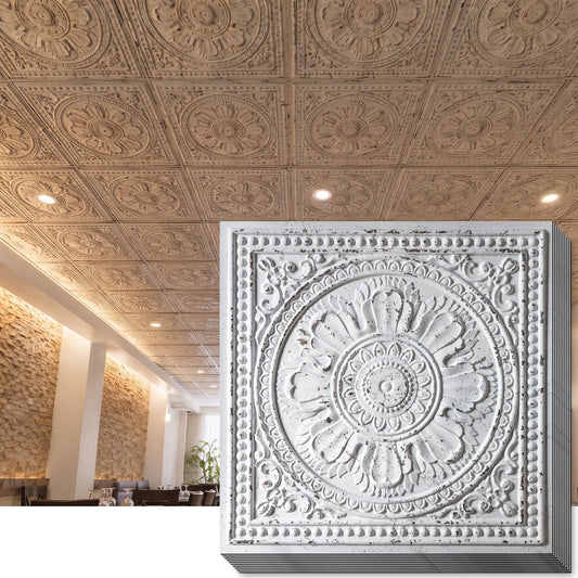 PAINTSDECOR PL17 Distress crack white black PVC ceiling tile product detail
