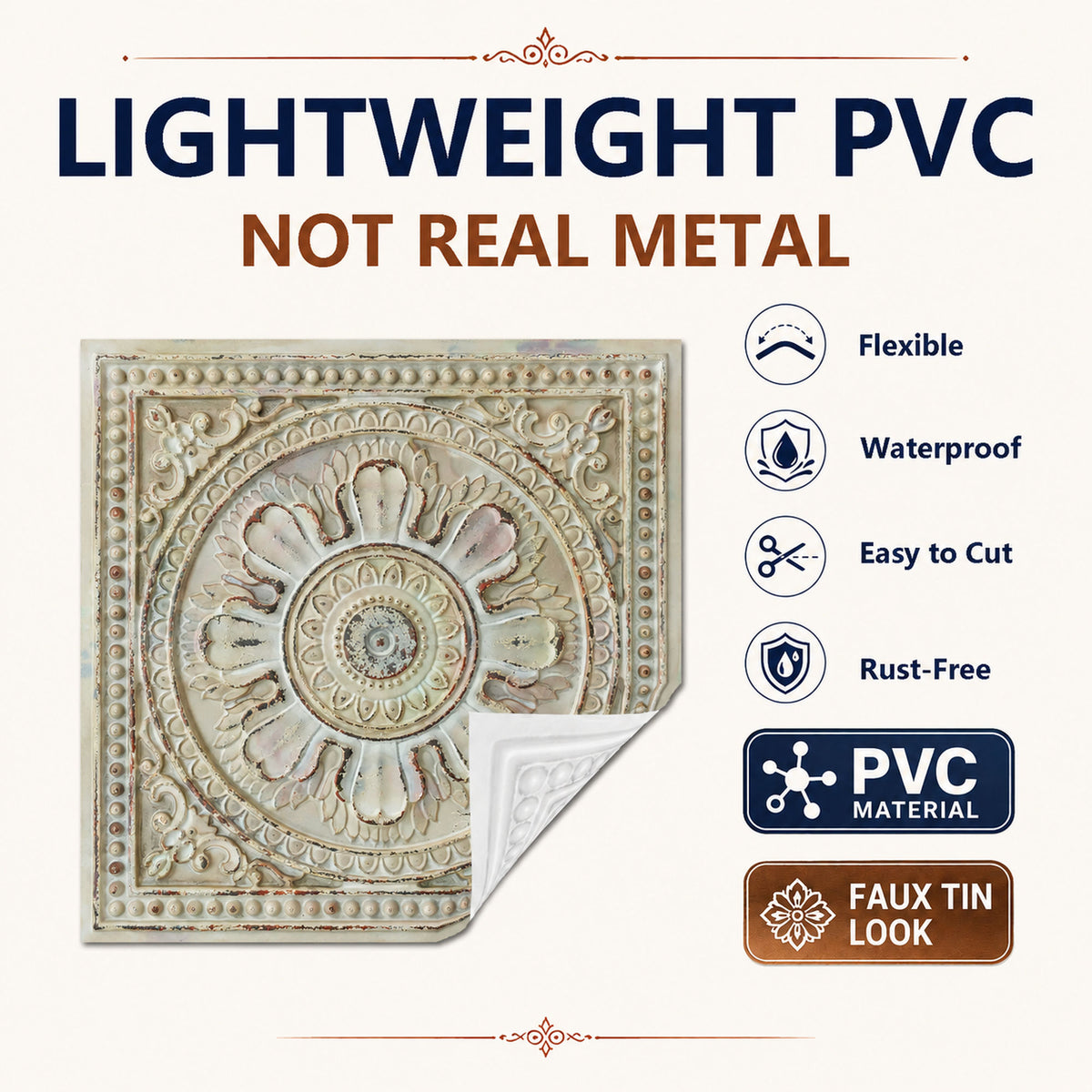 PAINTSDECOR PL17 Distress crack multicolor white PVC ceiling tile product detail