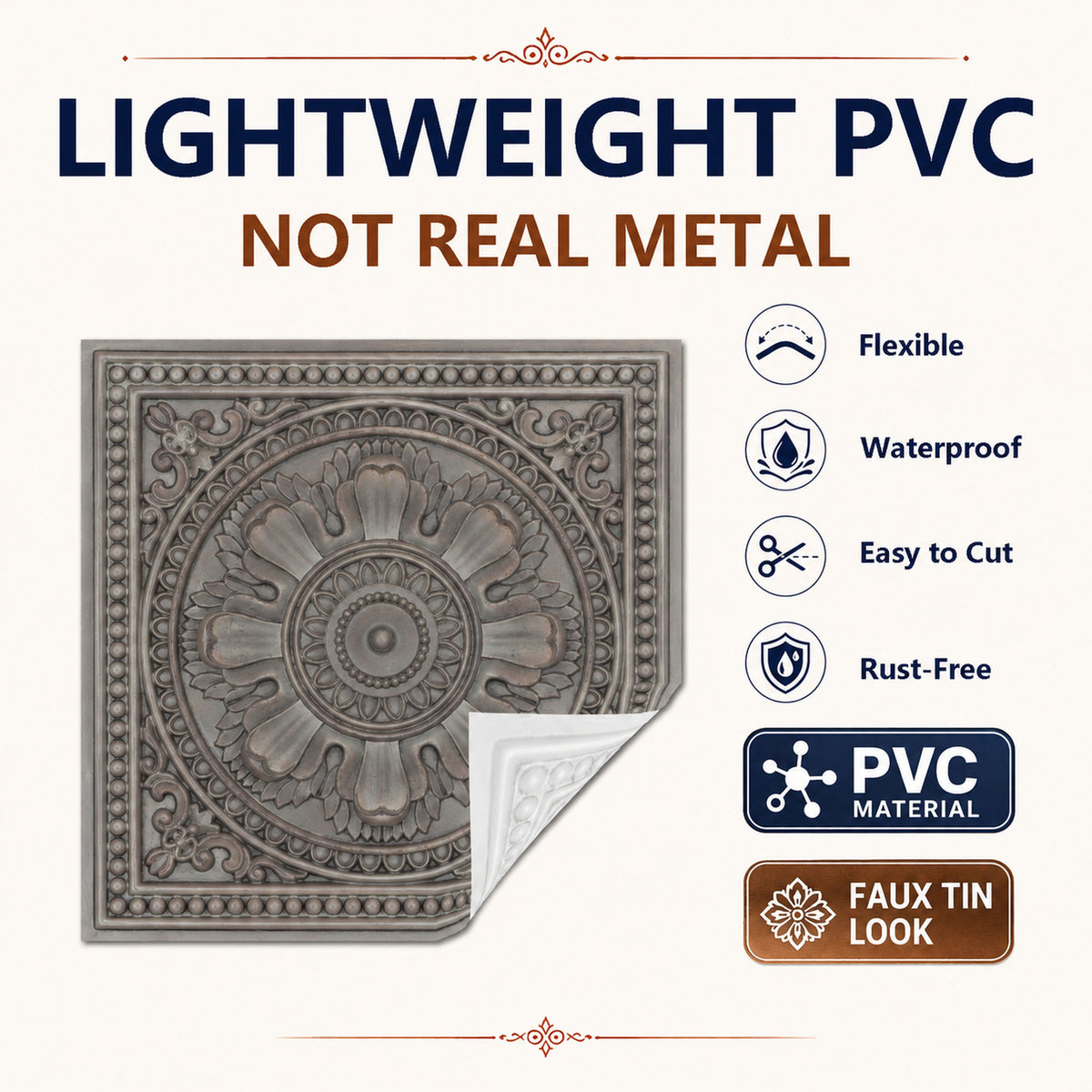 PAINTSDECOR PL17 Driftwood PVC ceiling tile product detail