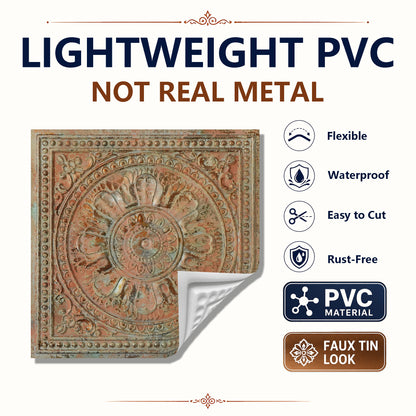 PAINTSDECOR PL17 Palazzo Clay PVC ceiling tile product detail
