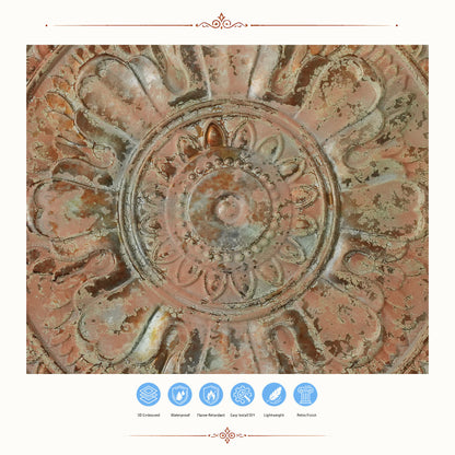 PAINTSDECOR PL17 Palazzo Clay PVC ceiling tile product detail