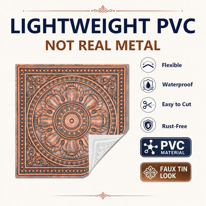 PAINTSDECOR PL17 Rustic copper PVC ceiling tile product detail