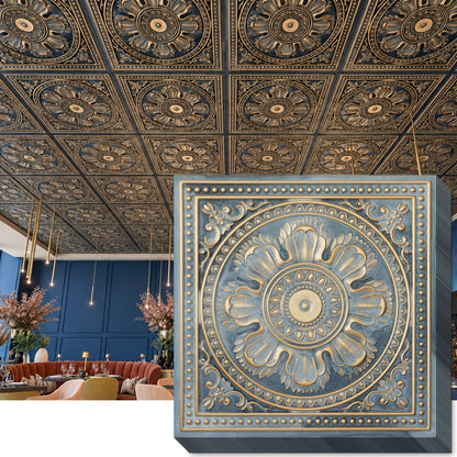 PAINTSDECOR PL17 Smoked gold PVC ceiling tile product detail