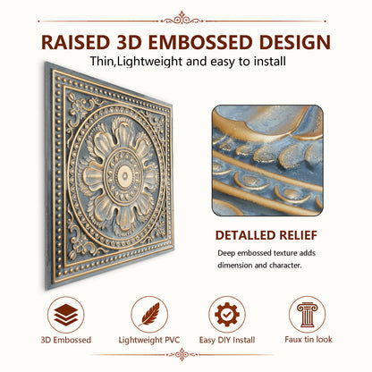 PAINTSDECOR PL17 Smoked gold PVC ceiling tile product detail