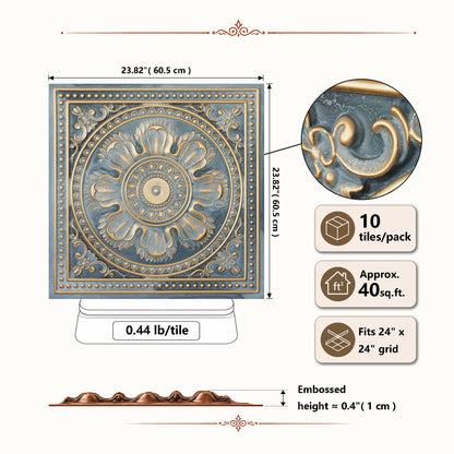 PAINTSDECOR PL17 Smoked gold PVC ceiling tile product detail