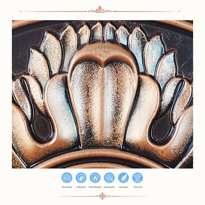 PAINTSDECOR PL17 Traditional copper PVC ceiling tile product detail