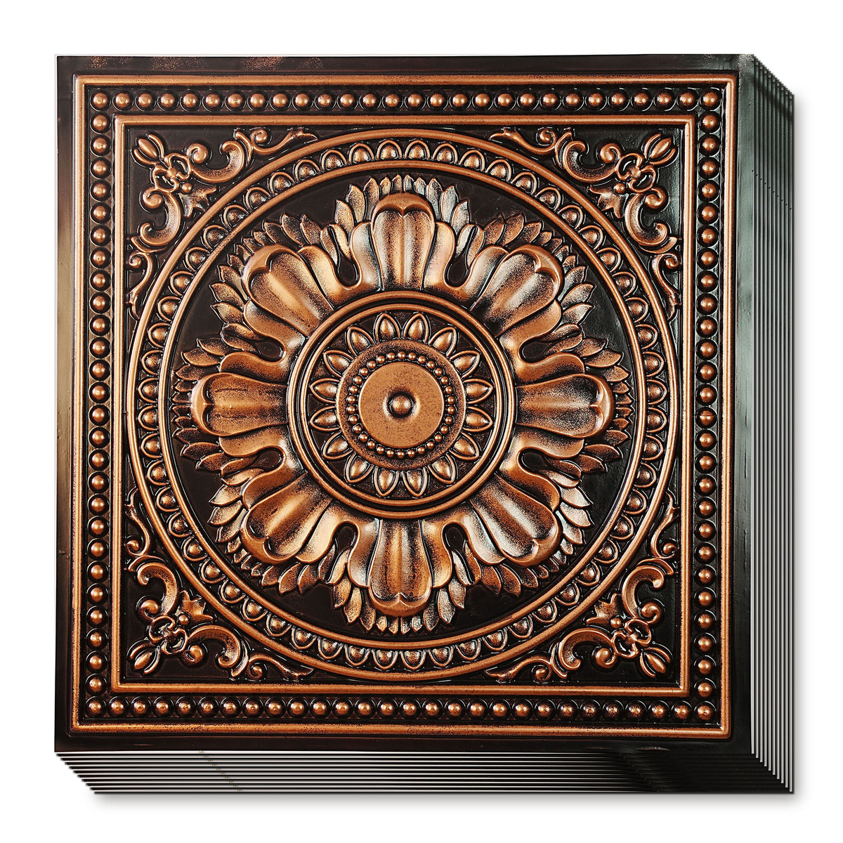 PAINTSDECOR PL17 Traditional copper PVC ceiling tile product detail