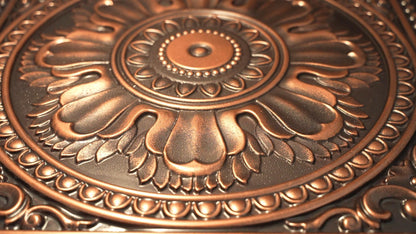 PAINTSDECOR PL17 Traditional copper PVC ceiling tile product detail