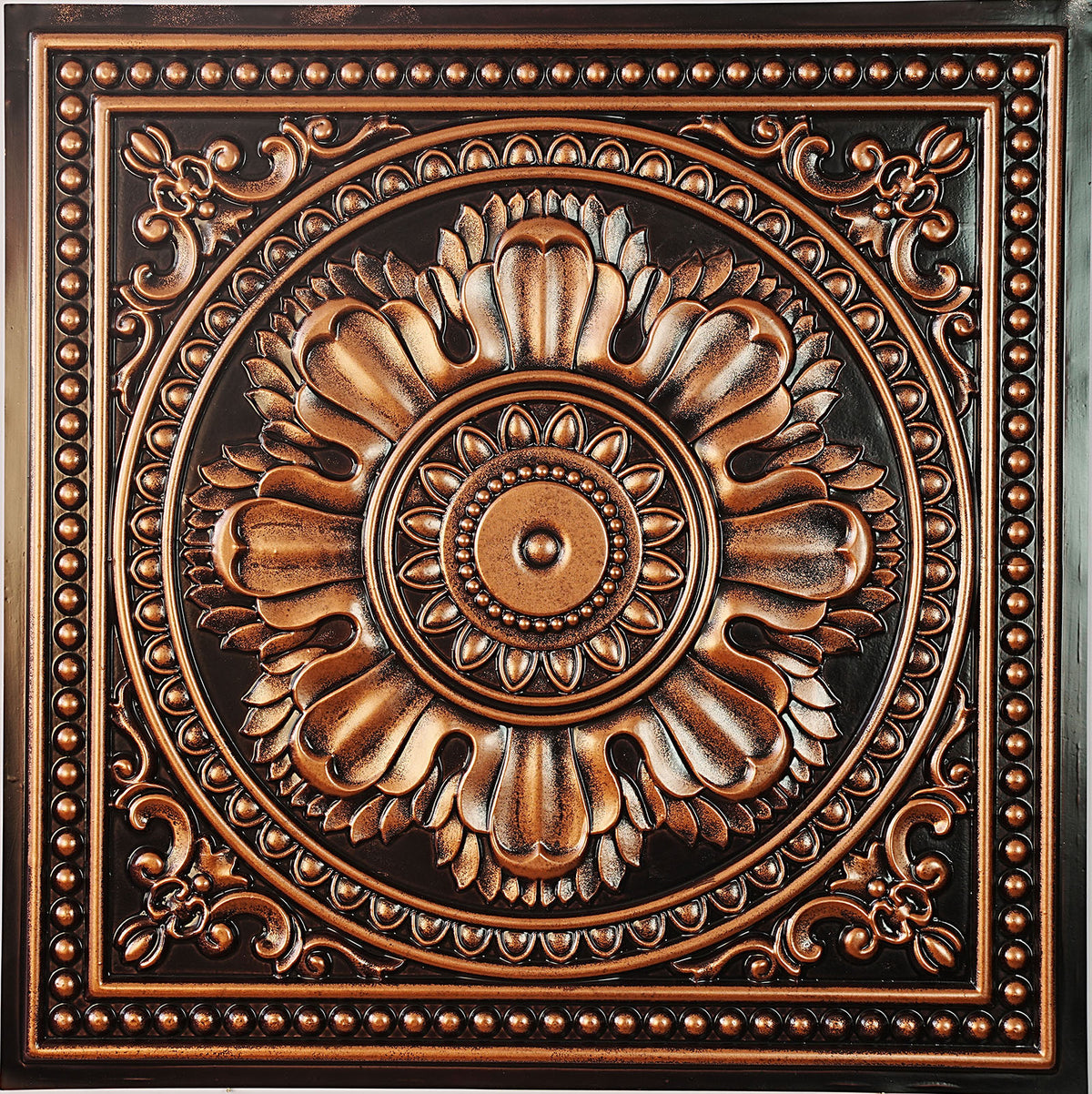 PAINTSDECOR PL17 Traditional copper PVC ceiling tile product detail