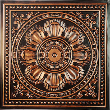PAINTSDECOR PL17 Traditional copper PVC ceiling tile product detail