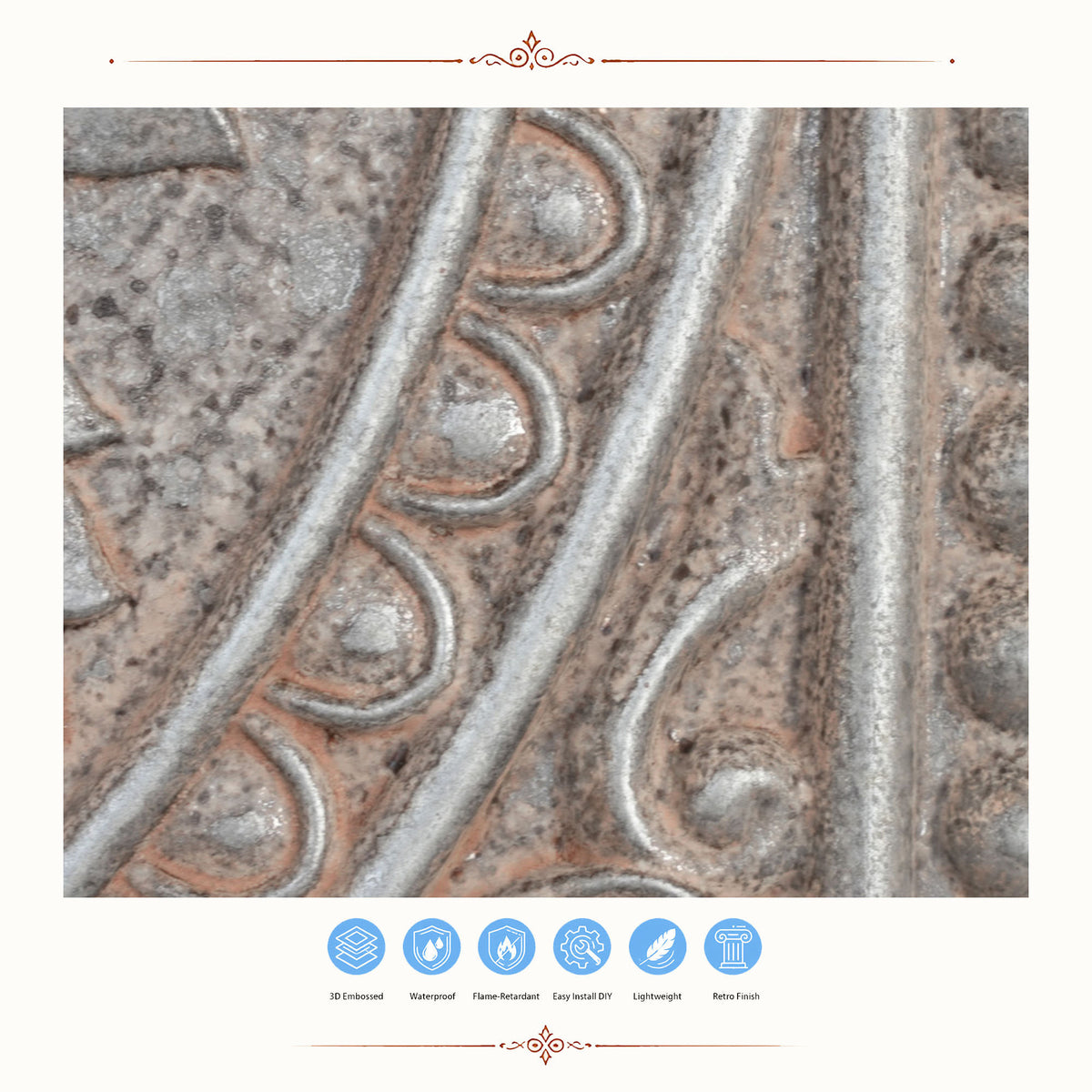 PAINTSDECOR PL17 Weathered Iron PVC ceiling tile product detail