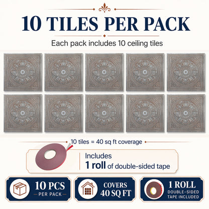 PAINTSDECOR PL17 Weathered Iron PVC ceiling tile product detail