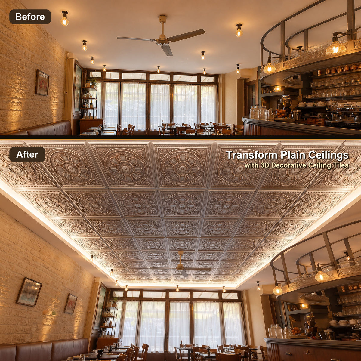 PAINTSDECOR PL17 Weathered Iron PVC ceiling tile product detail