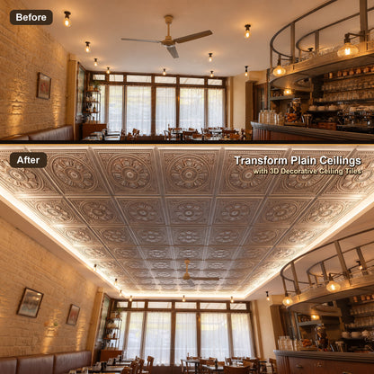 PAINTSDECOR PL17 Weathered Iron PVC ceiling tile product detail