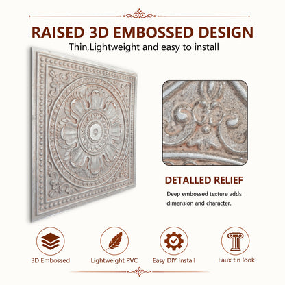 PAINTSDECOR PL17 Weathered Iron PVC ceiling tile product detail