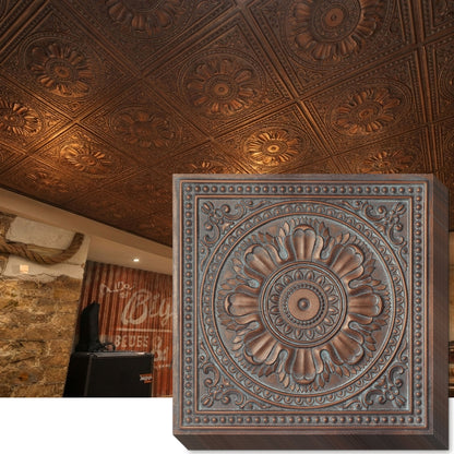 PAINTSDECOR PL17 Weathered copper PVC ceiling tile product detail