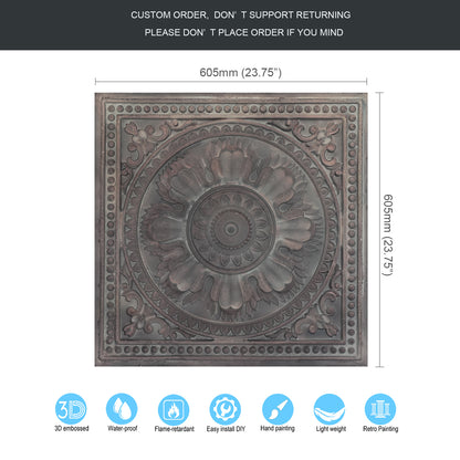 10tiles/lot Artistic Ceiling Tiles for Libraries, Museums, Craft Studios and Cultural Interiors PL17