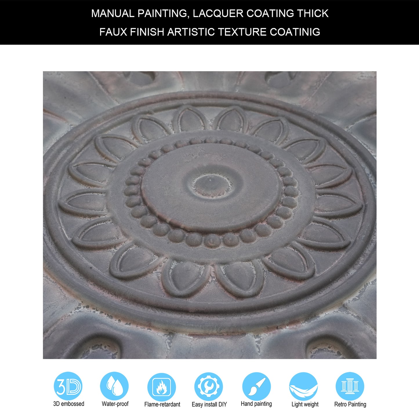 10tiles/lot Artistic Ceiling Tiles for Libraries, Museums, Craft Studios and Cultural Interiors PL17