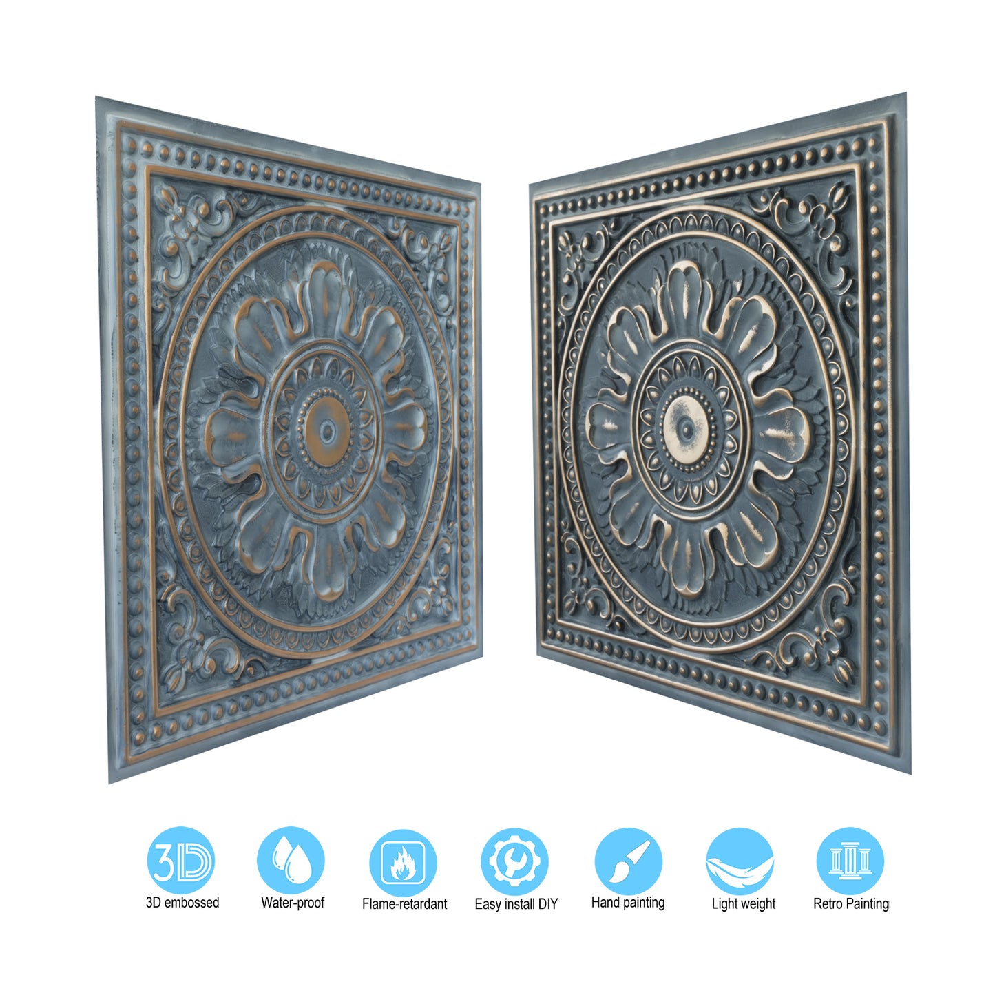 10tiles/lot Drop-In Ceiling Tiles for Office Buildings, Meeting Rooms and Commercial Halls PL17