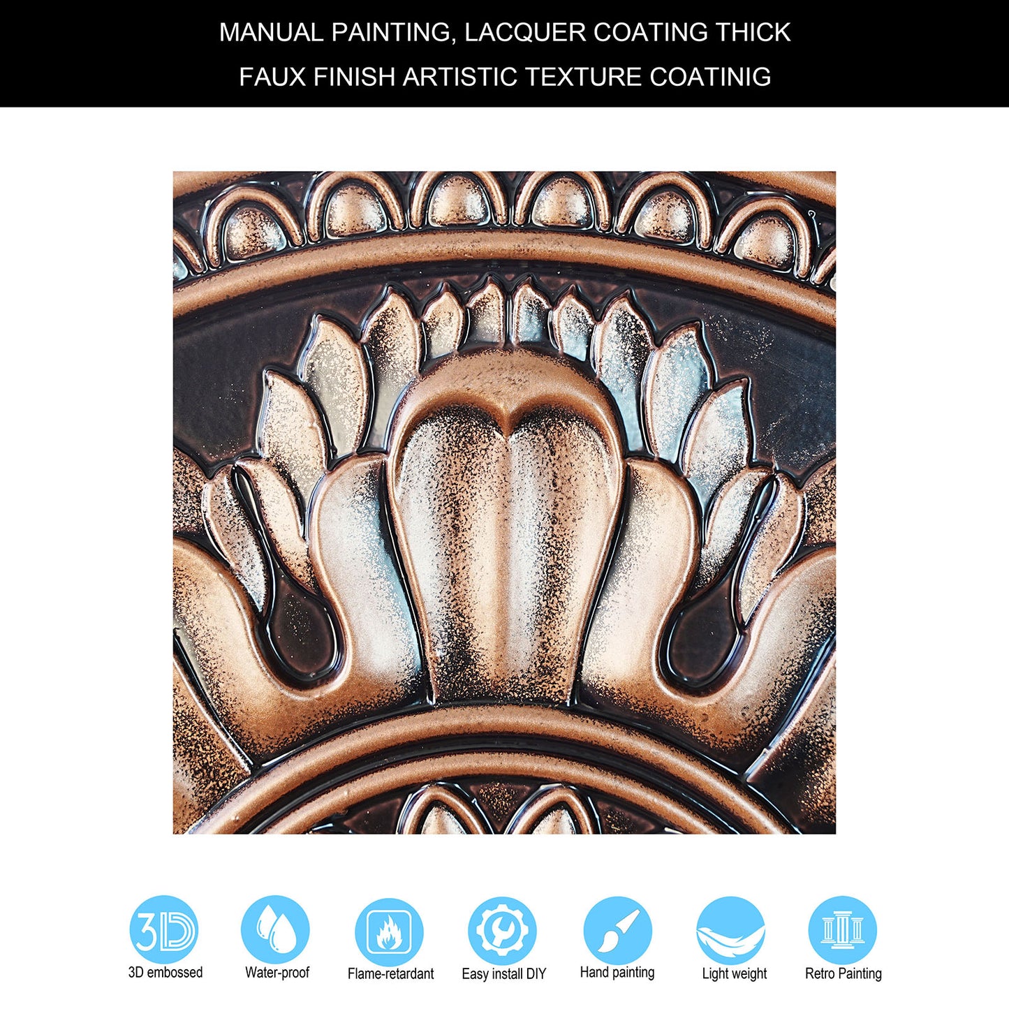 10tiles/lot Drop-In Tin Ceiling Tiles for Restaurants, Bars, Meeting Rooms and Retail Spaces PL17